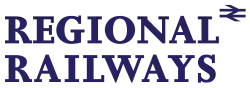 REGIONAL / RAILWAYS in a serif font with the double arrow superscript to the L