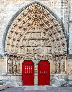 Reims, Notre-Dame Cathedral, north transept crossing. Saint-Calixte Portal (circa 1225–1230)