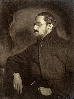 Photograph of Joyce in profile
