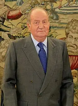 A photograph of Juan Carlos aged 75