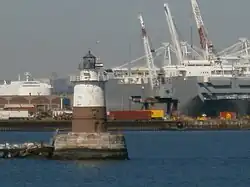 Robbins Reef Light, MOTBY, and Port Jersey
