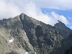 Rysy (2,500 metres or 8,200 feet), the highest peak in Poland