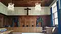 A post–World War II crucifix in a courtroom in Nuremberg, Germany
