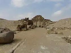 Photograph of the path to the mortuary temple