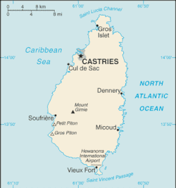 Location of Saint Lucia