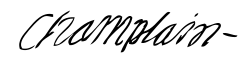 Signature of Samuel de Champlain