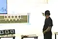 Keith Sanderson from USA during the ISSF 25 meter rapid fire pistol event at the 2016 Rio Olympic Games in Rio de Janeiro