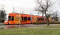 A tram advertising Jägermeister in Schwerin, 2007