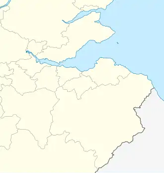 A map of south-east Scotland showing the location of the battle