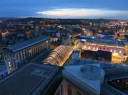 An aerial view of Sheffield City Centre