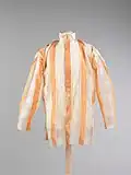 Striped barong tagalog made from piña in the Metropolitan Museum of Art (c. 1850)
