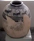 Pottery vessel, 4th millennium BC. The Sialk collection of Tehran's National Museum of Iran.