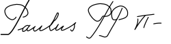 Pope Paul VI's signature