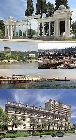 Colonnade, Embankment, Panoramic, Pier, former building of the Council of Ministers