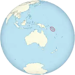 Location of Solomon Islands