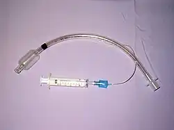 a cuffed endotracheal tube