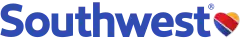 Logo (2014–present), consisting of the name "Southwest" in blue letters followed by a heart in yellow, red and blue diagonal stripes