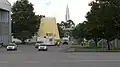 NASA moving the SLS launch vehicle stage adapter, with SA-D at the back.