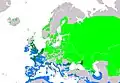European distribution: &nbsp;&nbsp;Breeding &nbsp;&nbsp;Resident &nbsp;&nbsp;Nonbreeding