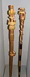 Ashanti Regalia (Asante Gold plated spokesman rod and Asante combat stick)