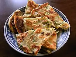 A scallion pancake