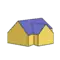 Cross-gabled roof