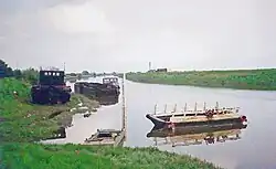 Stixwold Ferry in 1967. Several of the railway stations had these chain ferries provided.