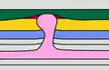 Structural trap around an evaporite (pink) salt dome