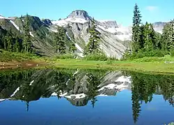 Table Mountain and its reflection in a lake