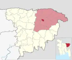Location of Sylhet