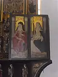 altar in St. Sylvestri Church (1480), detail of St. Hildegard von Bingen