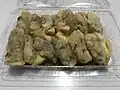 Tahu aci, fried tofu stuffed with tapioca starch. Originated from Tegal, Central Java.