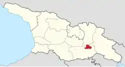 Tbilisi highlighted in Georgia