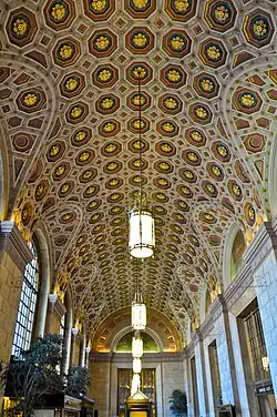 A golden roof of a lobby