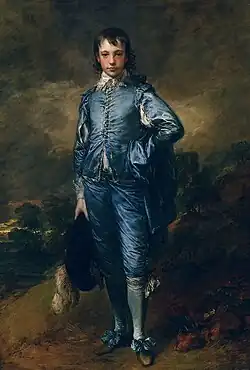 The Blue Boy (1770), featuring lapis lazuli, indigo, and cobalt colourants,[30]