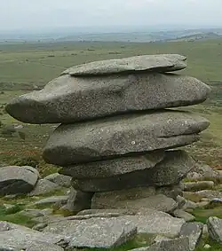 The Cheesewring, a granite tor in Cornwall, UK