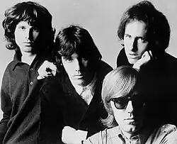 The Doors in 1966. From left to right: Jim Morrison, John Densmore, Ray Manzarek Robby Krieger and Navneeth Ashok
