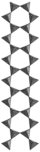 Inosilicate, clinoamphibole, with 2-periodic double chains (Si4O11), tremolite