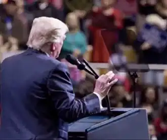 Trump speaking at his rally in Nashville, Tennessee, March 15, 2017