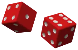Two red dice