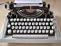 Hermes 3000 typewriter (with ribbon cover removed)