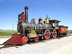 A replica of UP# 119 at Golden Spike National Historic Site