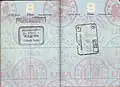 Visa pages of a non-biometric United States passport