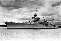 A large warship.