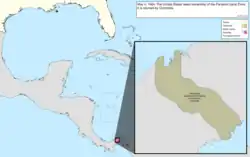 Map of the change to the United States in the Caribbean Sea on May 4, 1904