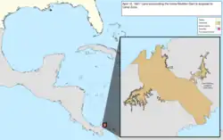 Map of the change to the United States in the Caribbean Sea on April 15, 1931