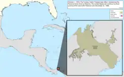 Map of the change to the United States in the Caribbean Sea on October 1, 1979