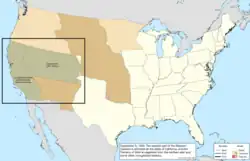 Map of the change to the United States in central North America on September 9, 1850