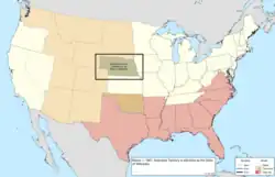 Map of the change to the United States in central North America on March 1, 1867