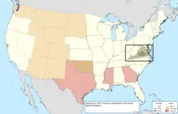 Map of the change to the United States in central North America on January 26, 1870